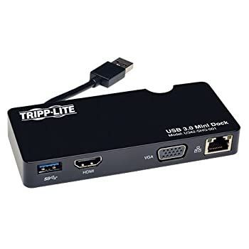 Tripp Lite USB 3.0 HDMI / VGA Mini Dock Station with Gigabit Ethernet - USB docking station - GigE
