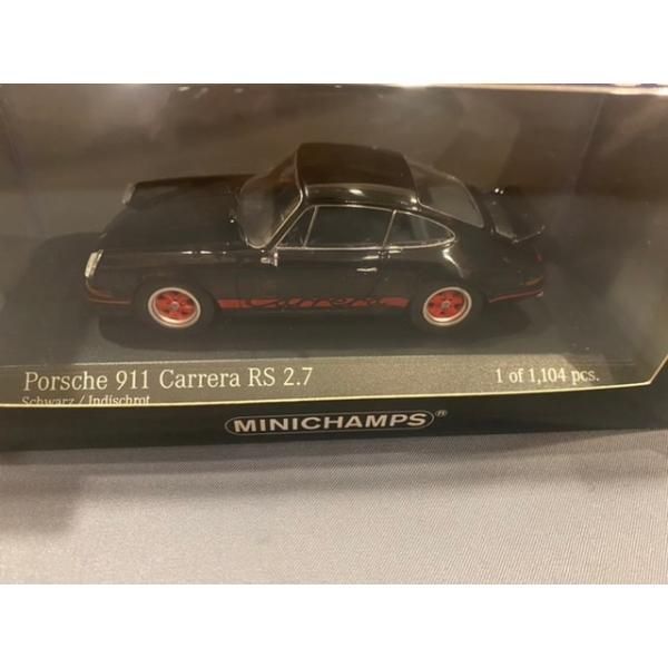 Porsche 911 Carrrera RS 2.7 1972 色 Black Red メーカー ミニチャンプス 1|43ミニカー
