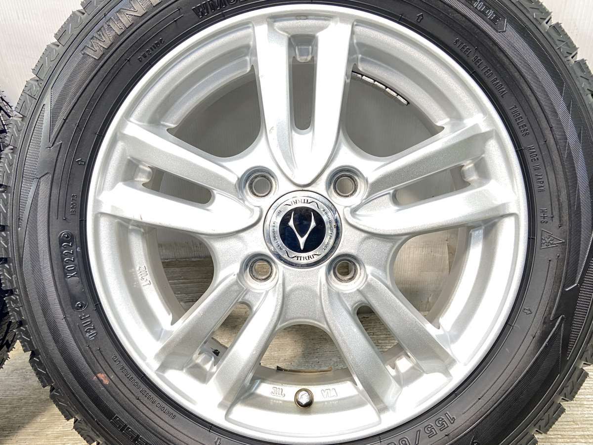 155/65R13 ダンロップ ウィンターマックス WM02 VATRRA 13x4.0 45 100 