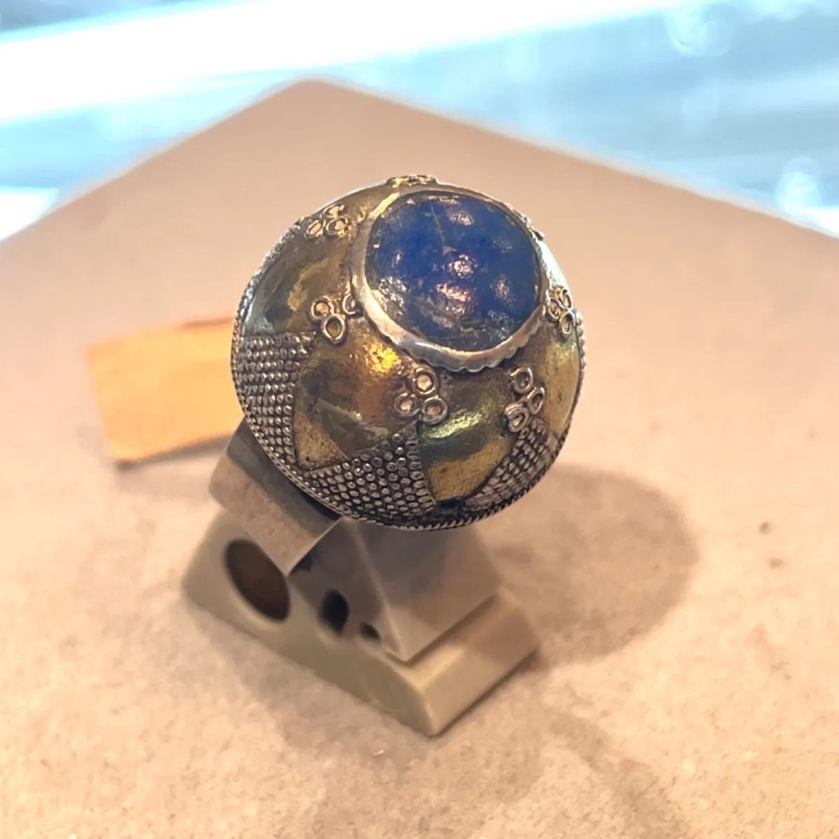 フリーサイズ Silver925 ラピスラズリ リング インディアン