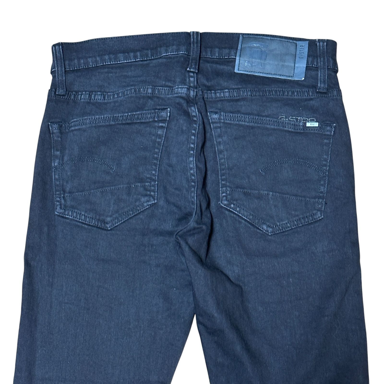G-STAR RAW 3301 SLIM クロップド スリム テーパード デニム ブラック 