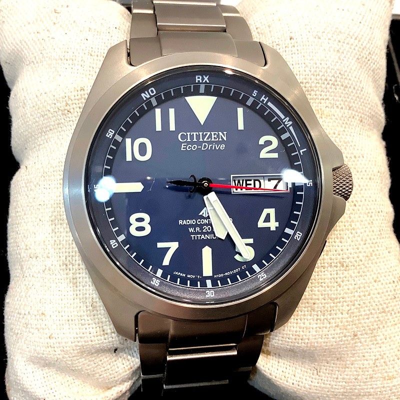 シチズン CITIZEN PROMASTER LAND AT6080-53L H100-R014731 エコ ドライブ電波時計 プロマスターランドシリーズ スーパーチタニウム デイ-デイト KB-9631