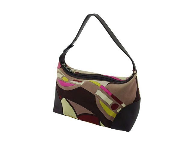 エミリオプッチ EMILIO PUCCI ショルダーバッグ キャンバス ブルー×ライトブルー×ライトグリーン バッグ EMILIO PUCCI(PUCCI)(エミリオプッチ) ショルダーバッグ