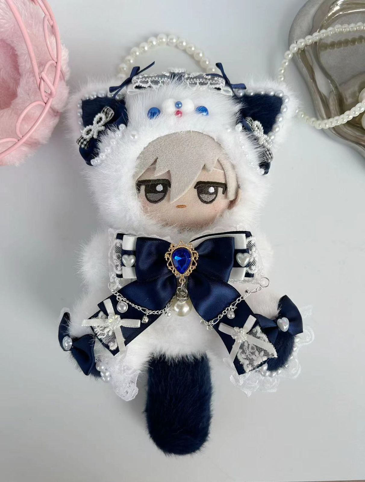 ぬい服 10cm ちびぐるみ おすわり ニャンコ 着せ替え服 着せ替え