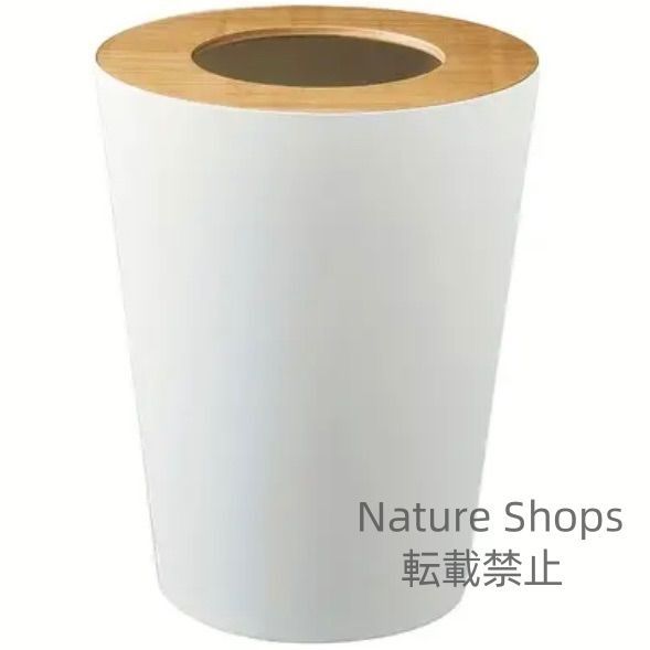 ゴミ箱 木製デザイン 丸型 ラウンド スクエア対応 ダストボックス ごみ袋見えない構造 おしゃれインテリア用 リビング キッチン 対応 ナチュラル シンプルデザイン リビングルーム ダイニングルーム 玄関 洗面台 cp94
