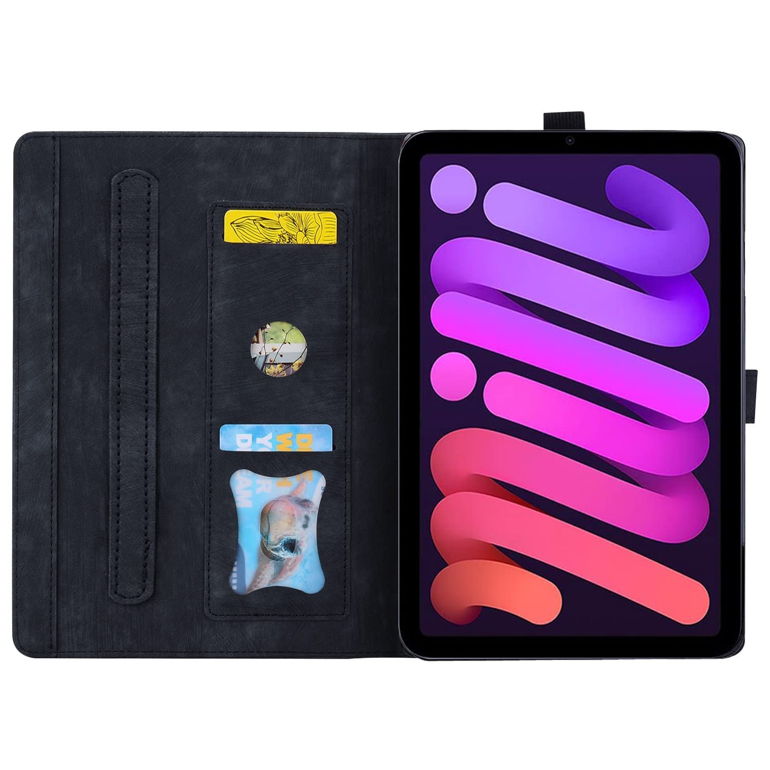 iPad mini6 本体 カラフルデザイン ブラックケース ipad-mini-6-6th-genmagtpu-