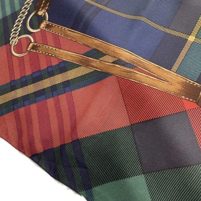 Lauren Ralph Lauren チェーンパターンスカーフ 新品未使用タグ付】 ローレンラルフローレン スカーフ シルク100