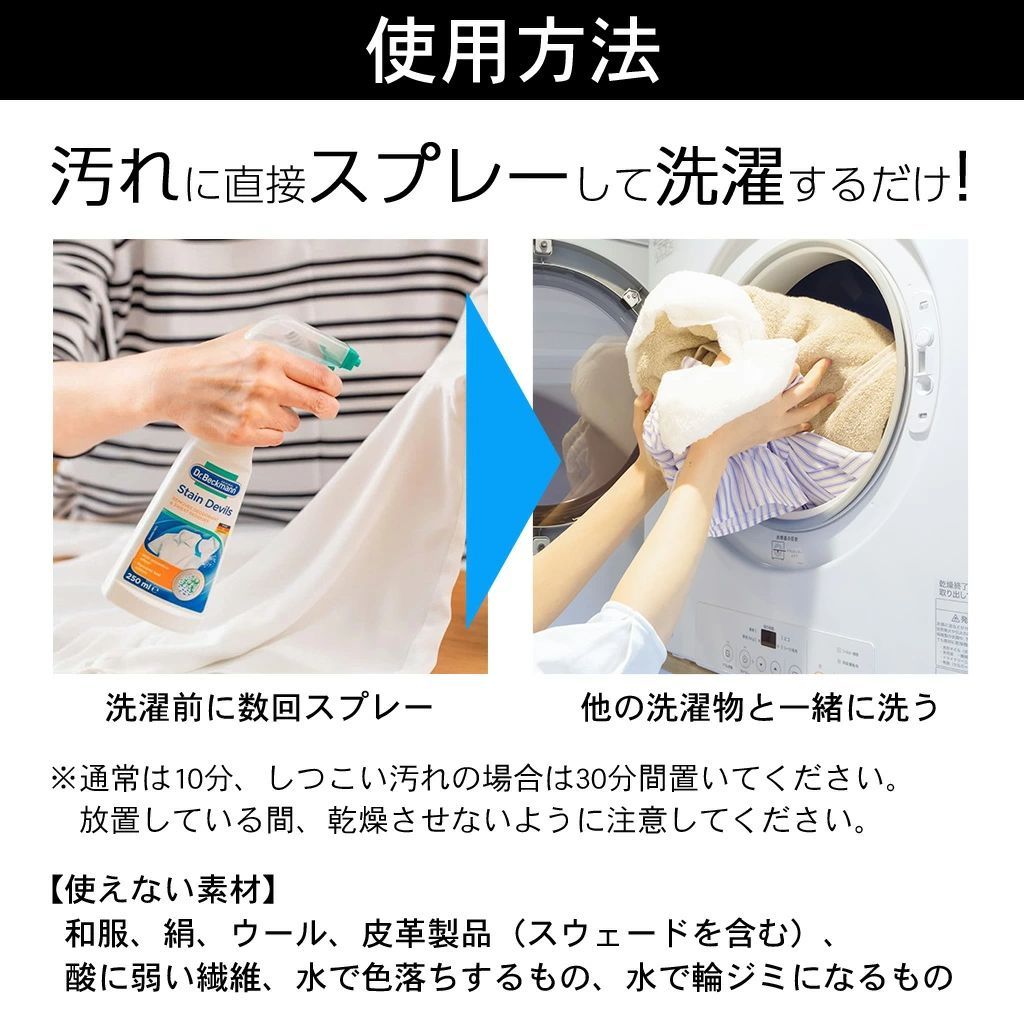 消臭対策に エコ素材配合のシミ抜きスプレー