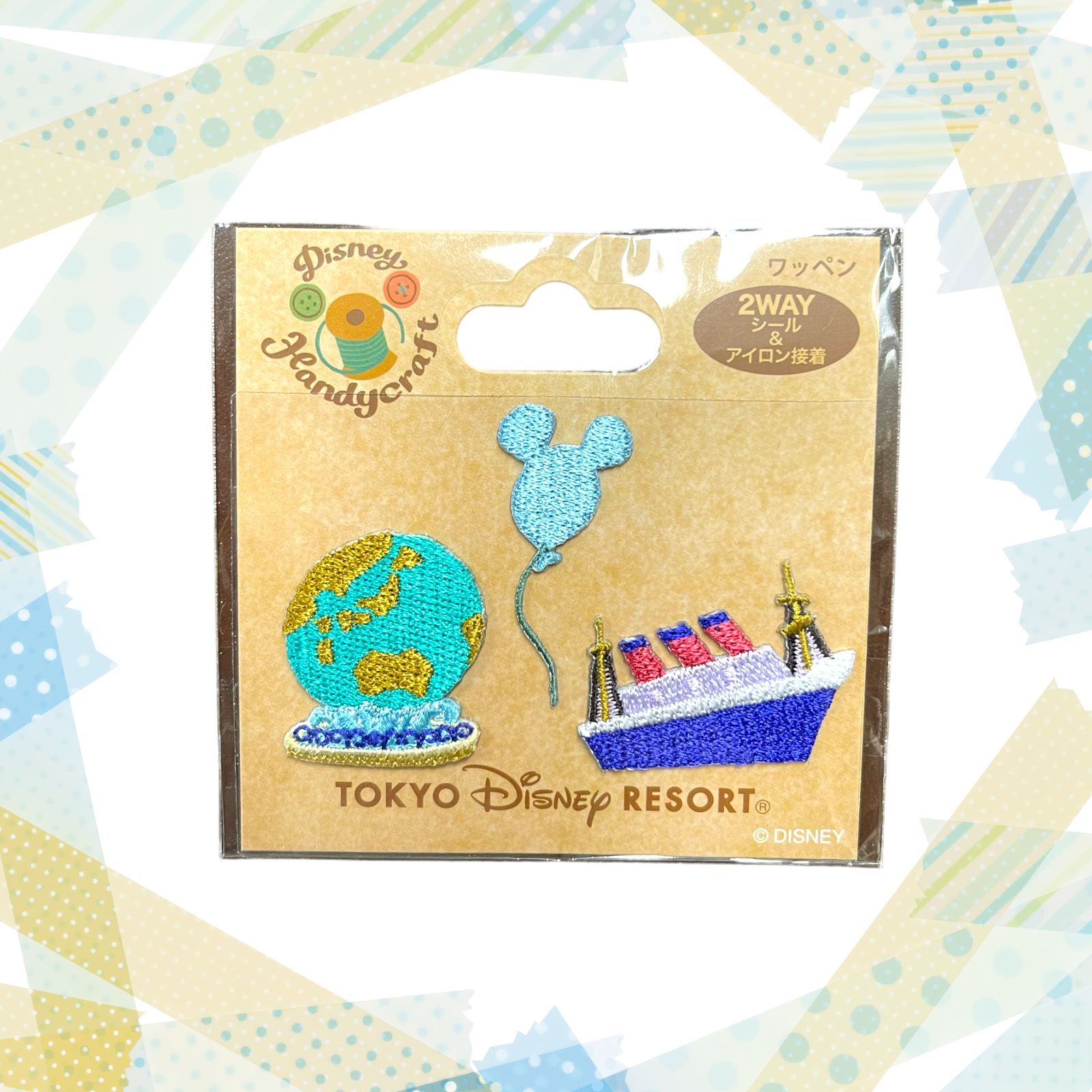 ディズニー ワッペン ハンディクラフト Handycraft ブルー ミッキー