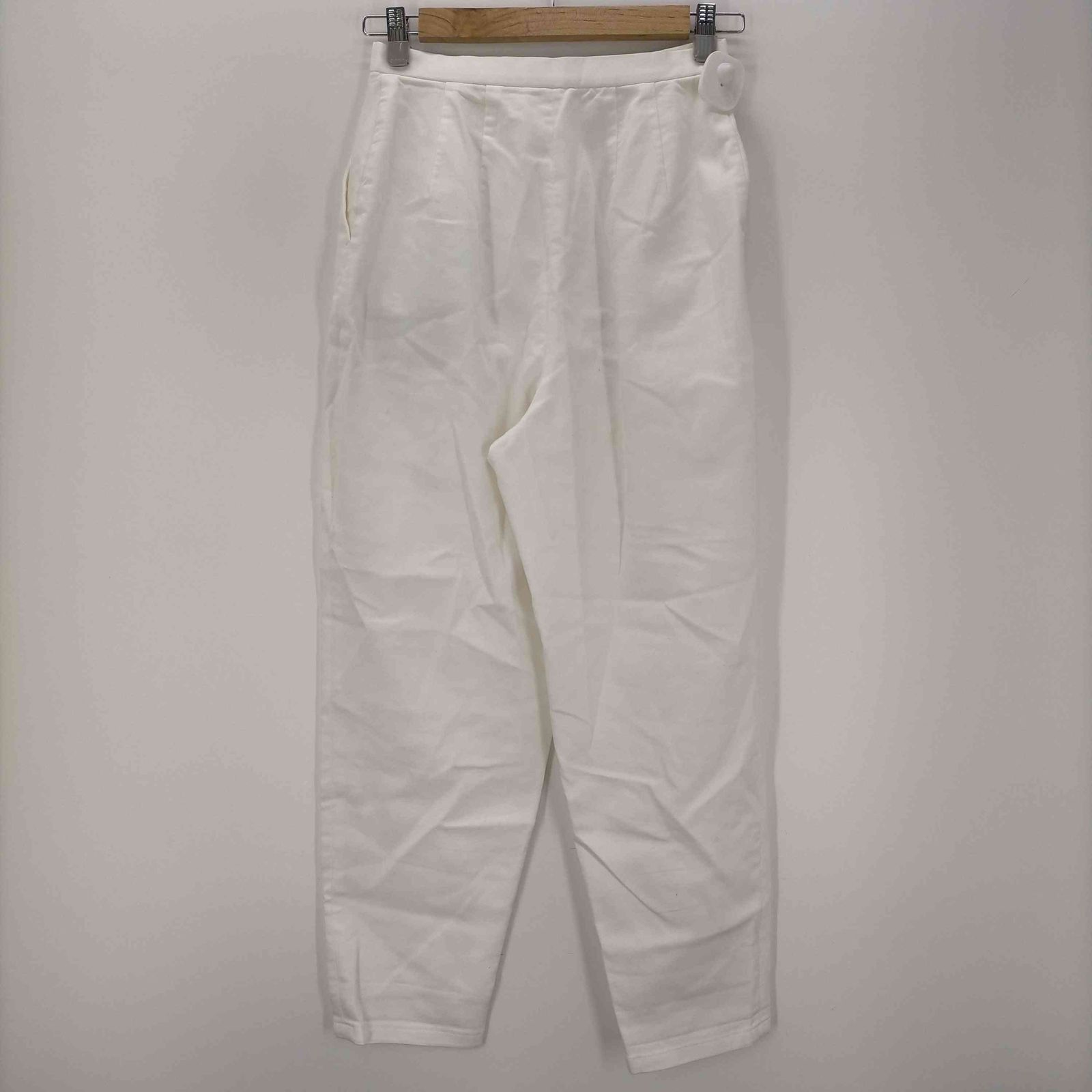 エンフォルド ENFOLD コットンハイウエストテーパードパンツ  