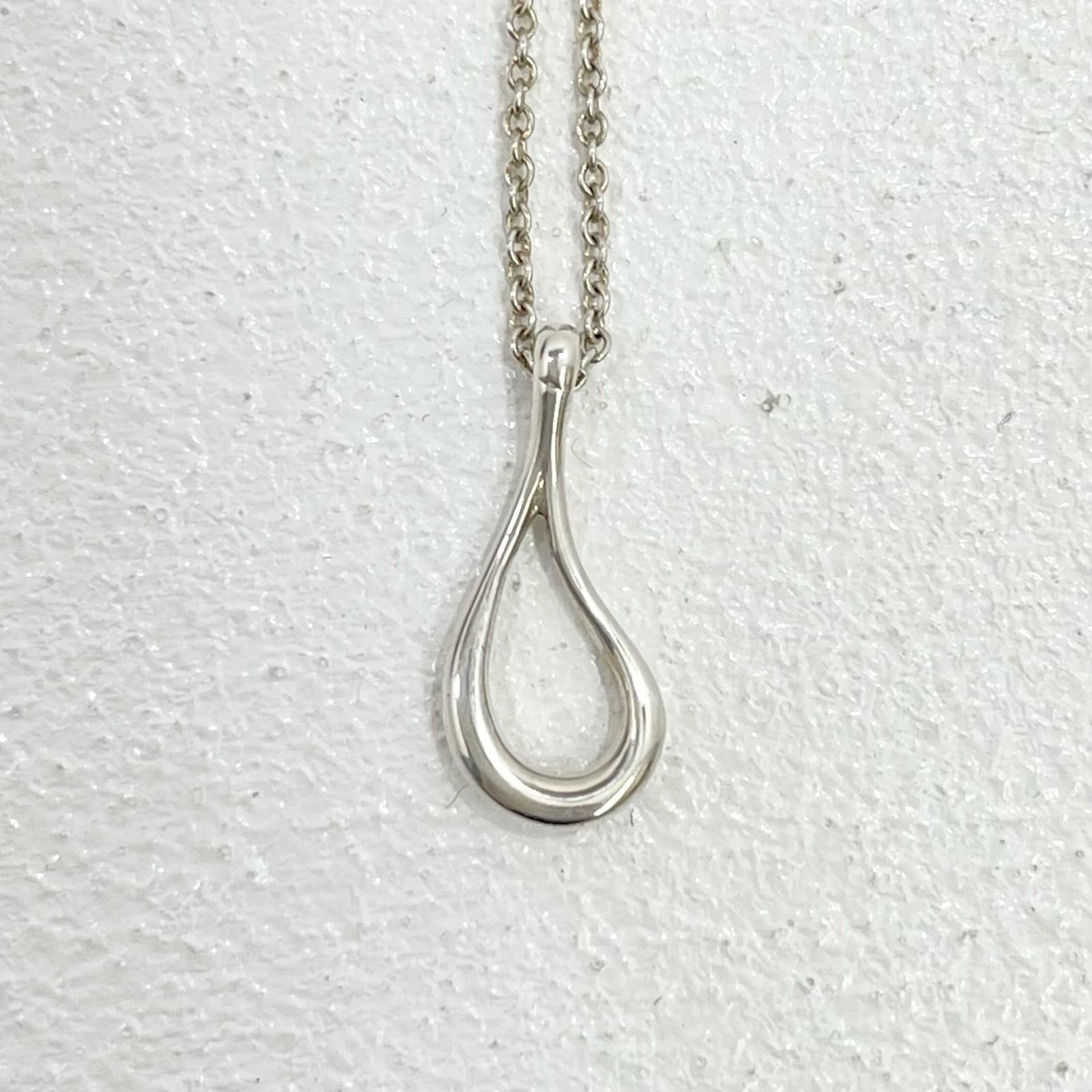 Tiffany&Co. シルバー オープンティアドロップ ペンダントネックレス 送料無料】 TIFFANY & Co. オープンティアドロップ ペンダント