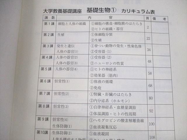 UR10-136 ナガセ 大学教養基礎講座 医療系生物入門(基礎生物1