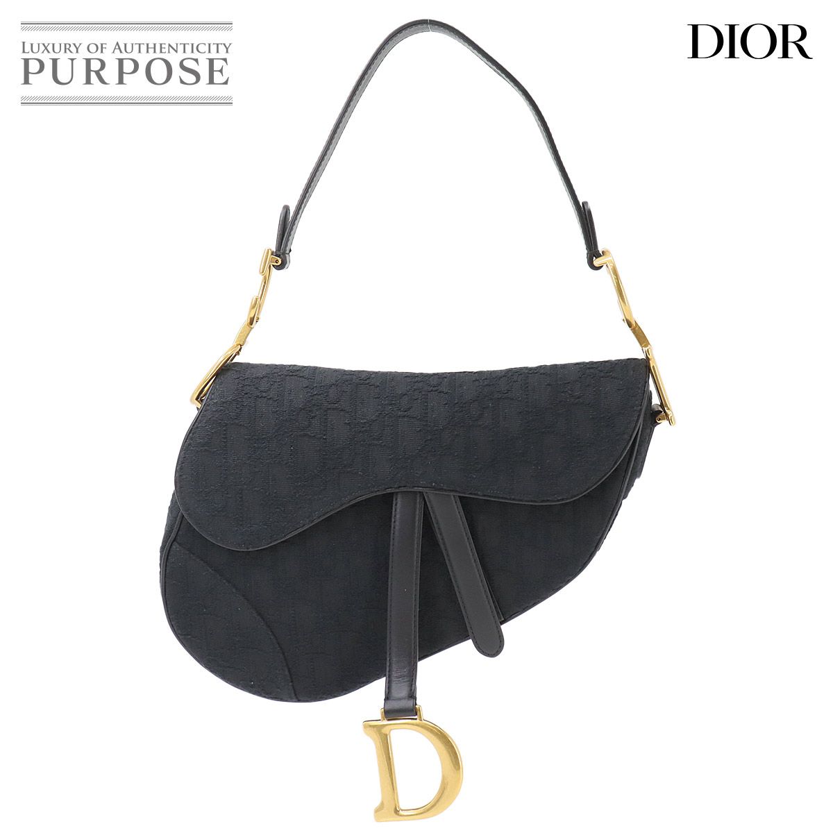 未使用 展示品 クリスチャン ディオール Christian Dior トロッター サドルバッグ ショルダー キャンバス ブラック 90256801  - メルカリ