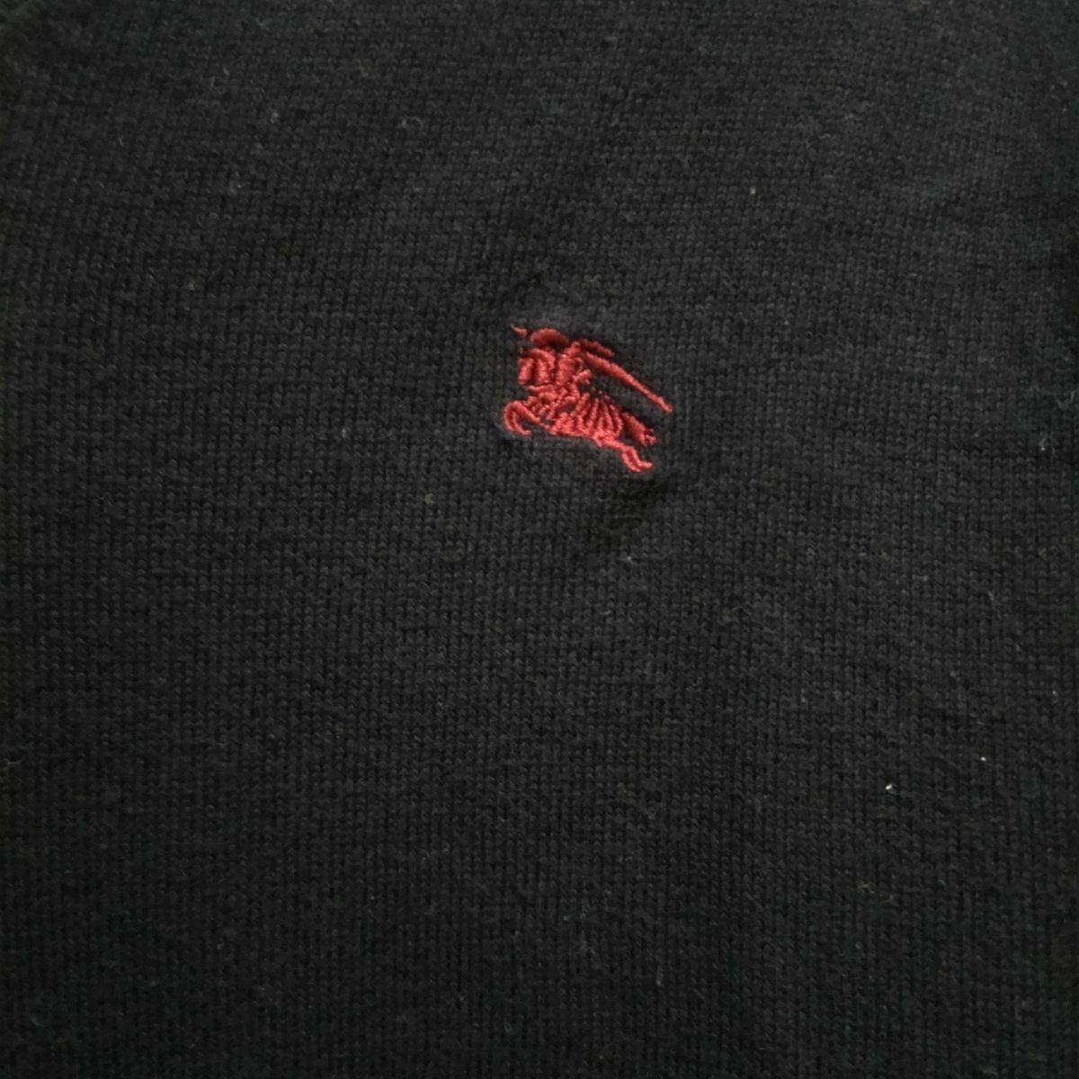 Burberry Black Label(バーバリーブラックレーベル) 長袖セーター サイズ2 M メンズ美品 - ダークネイビー×ボルドー Vネック