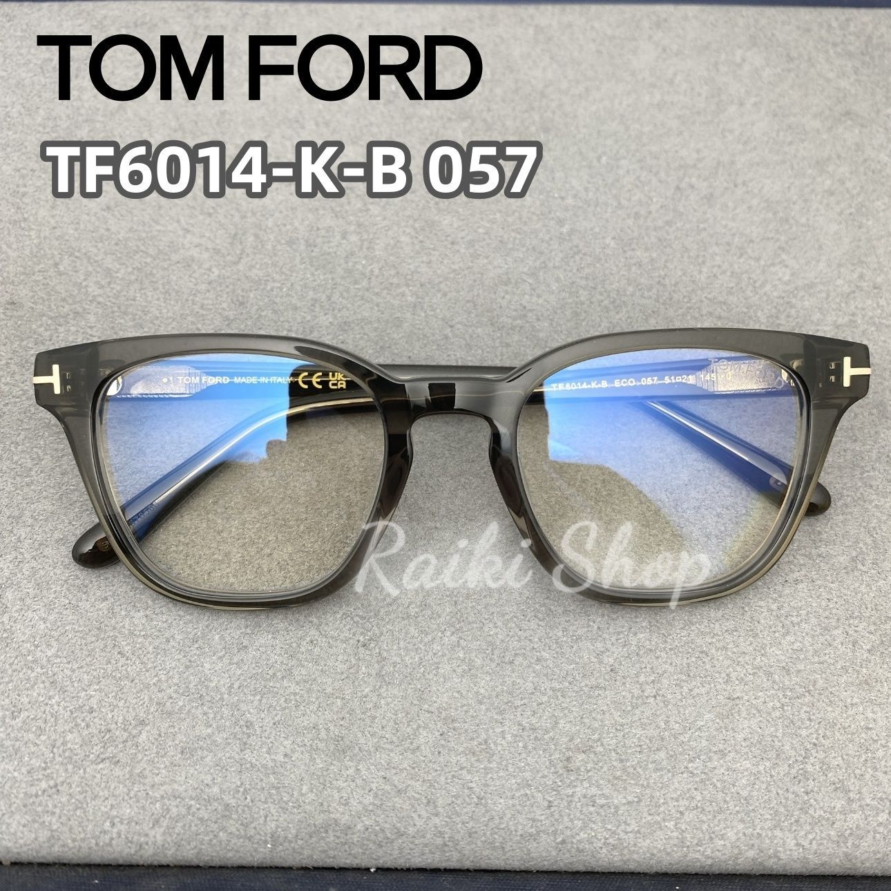 2025 TOM FORD トムフォード TF6014-K-B 057メガネ アジアンフィット FT6014-K-B 057 眼鏡 51サイズ クリアグレー|ゴールド