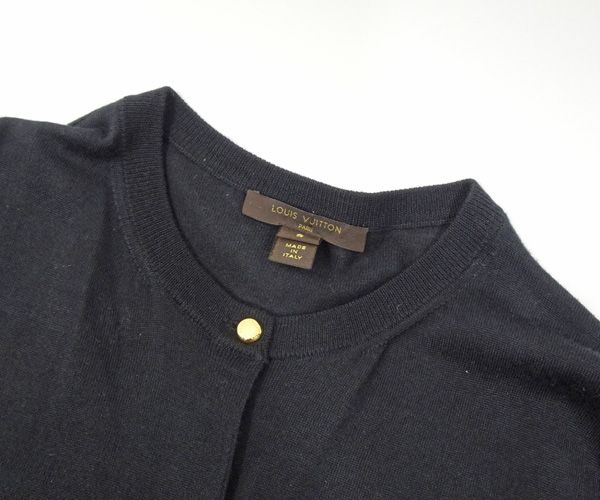 【質コニシ】【Louis Vuitton/ルイ・ヴィトン】カーディガン レディース 黒 ブラック 薄手 サイズS CA36929【送料込み】l0652m 質コニシ】【Louis Vuitton/ルイ・ヴィトン】カーディガン