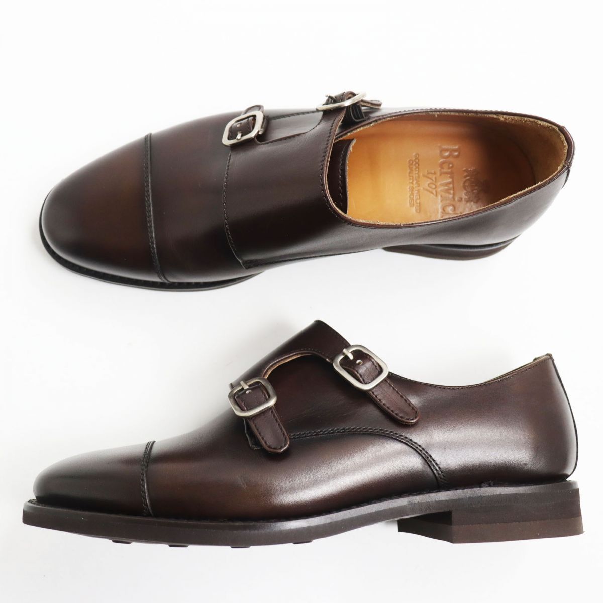 極美品○Berwick バーウィック 5245 ダブルモンクストラップ ヴィヴ 