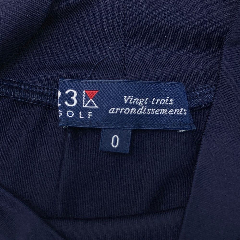 値下げしました。23区ゴルフネイビー ハイネック ゴルフワンピー サイズ：0 23区GOLF ニジュウサンクゴルフ ハイネック 半袖T