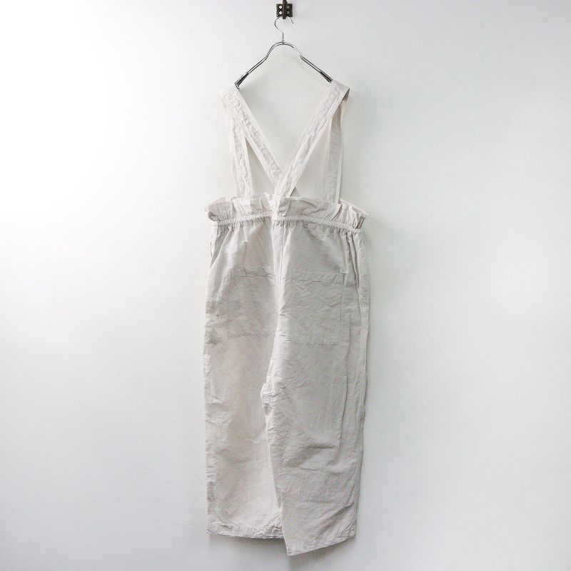 2025 SS ネストローブ nest Robe コットンリネンタイプライター 2 wayサロペット F オフホワイト ドロスト ワイド