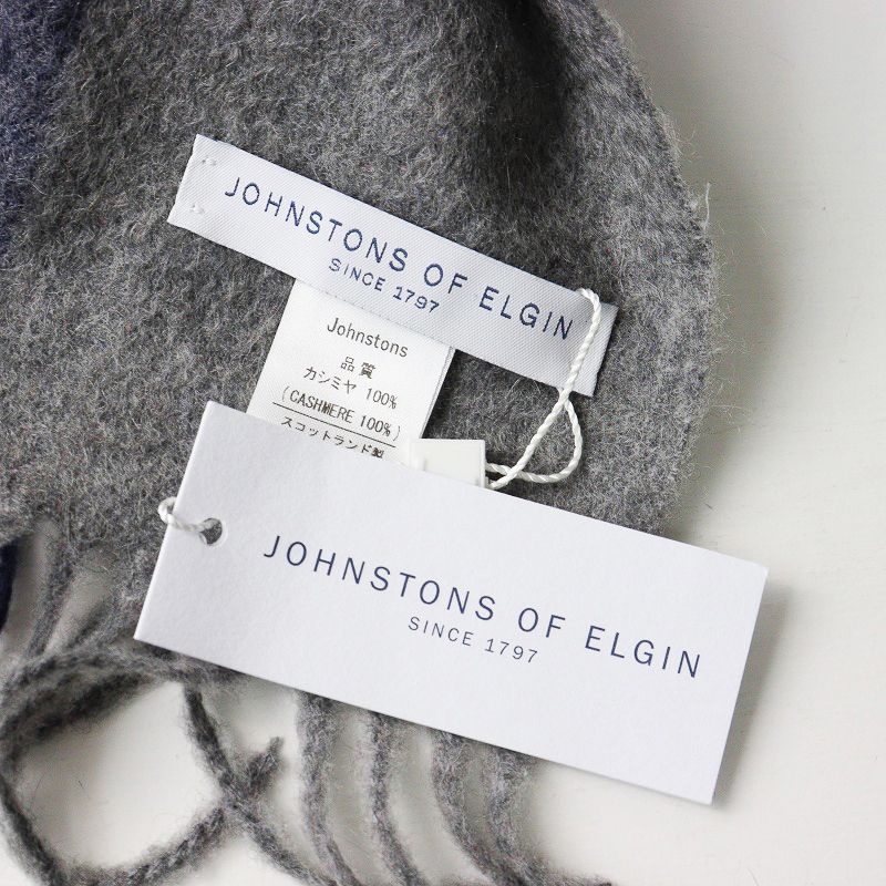 未使用 保管品 ジョンストンズ Johnstons カシミヤ100% 大判