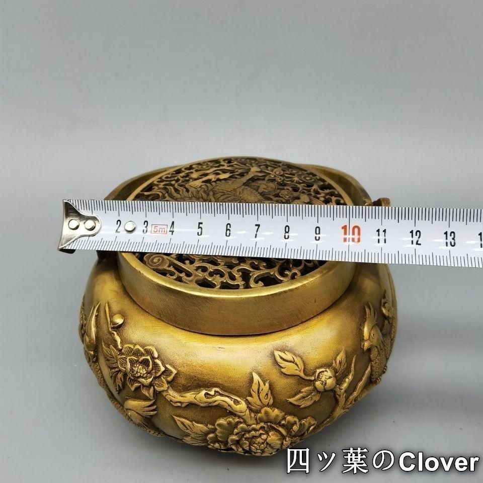 銅器 麒麟暖手炉 花鳥香薫炉 香道具 装飾品 工芸品 置物 - メルカリ