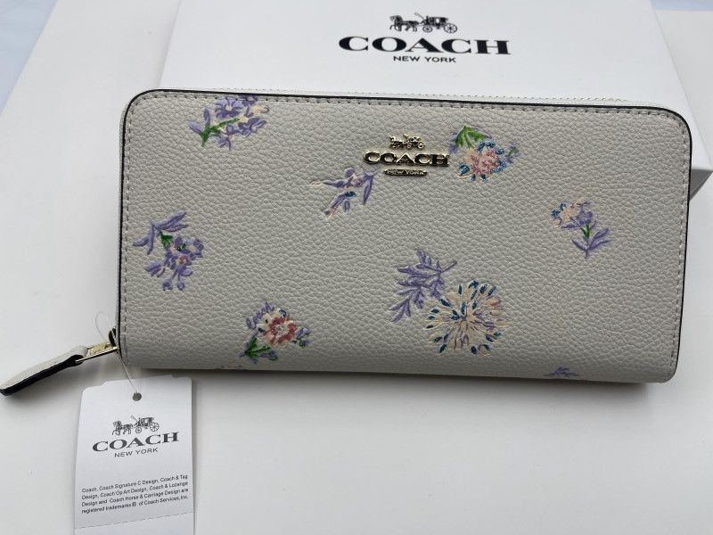 COACH 長財布 コーチ 財布 シグネチャー アコーディオンラウンドジップ