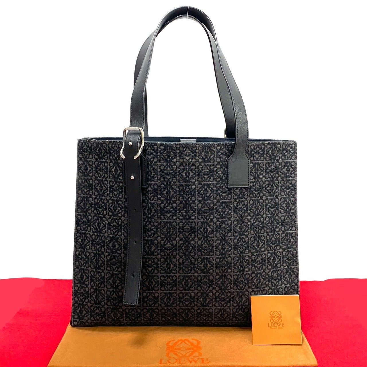 【ロエベ■極美品】ホリゾンタル　トート　バッグ　リピート　アナグラム 極 美品 LOEWE ロエベ バックル ホリゾンタル トート アナグラム