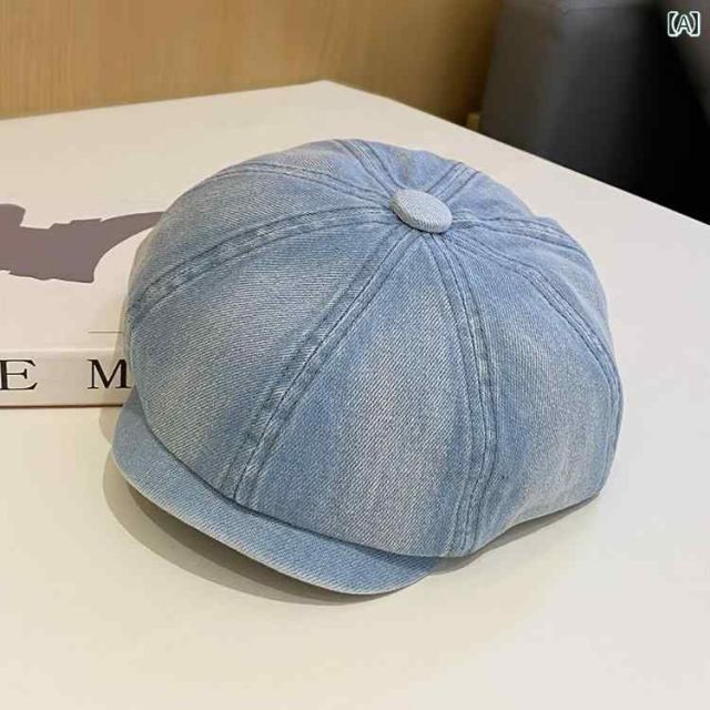 春 コーデ オシャレ 小物 アイテム レディース レトロ　カウ　ベレー帽　ダックビル　フォワード　ハット　メンズ　八角形　ペインター