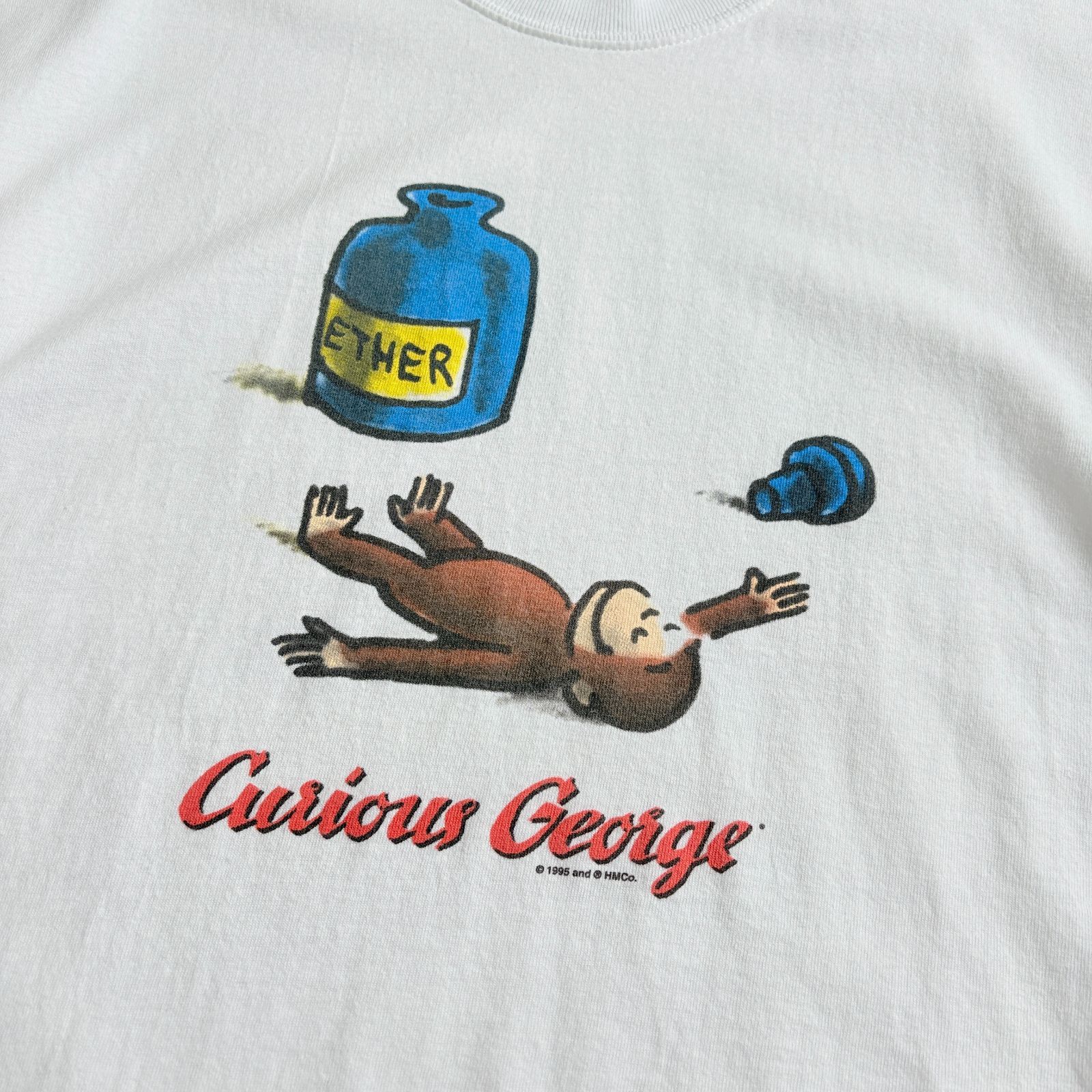 90s Curious George Printed T-shirt 【ether】 おさるのジョージ TEE