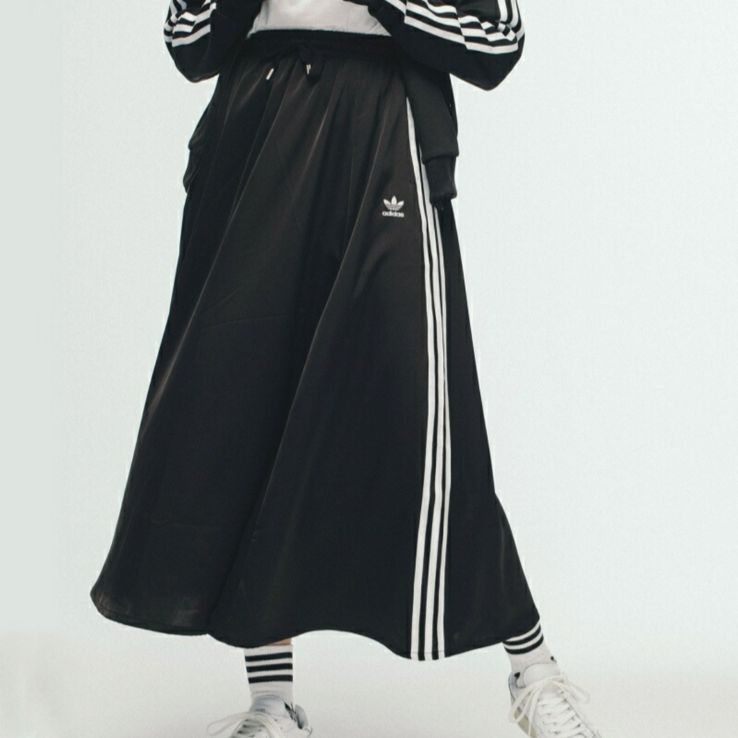 adidas Originals ロング サテン スカート Sサイズ - メルカリ