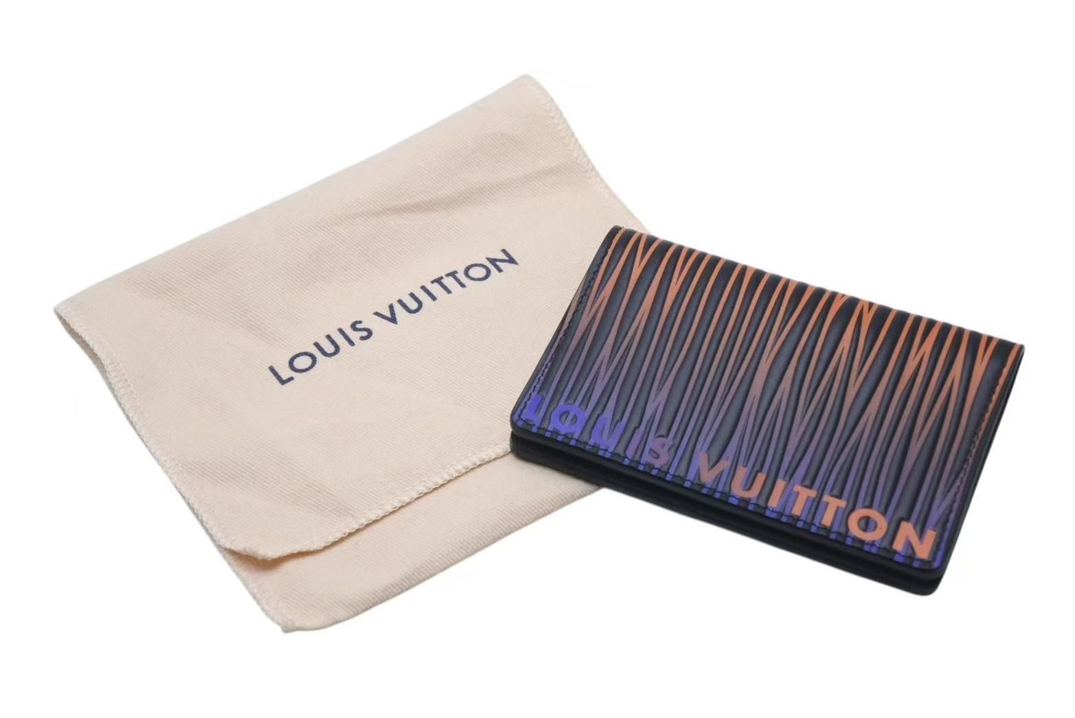 LOUIS VUITTON ルイヴィトン エピ オーガナイザー ドゥ ポッシュ カードケース M82583 ブラック オレンジ パープル 4b000618