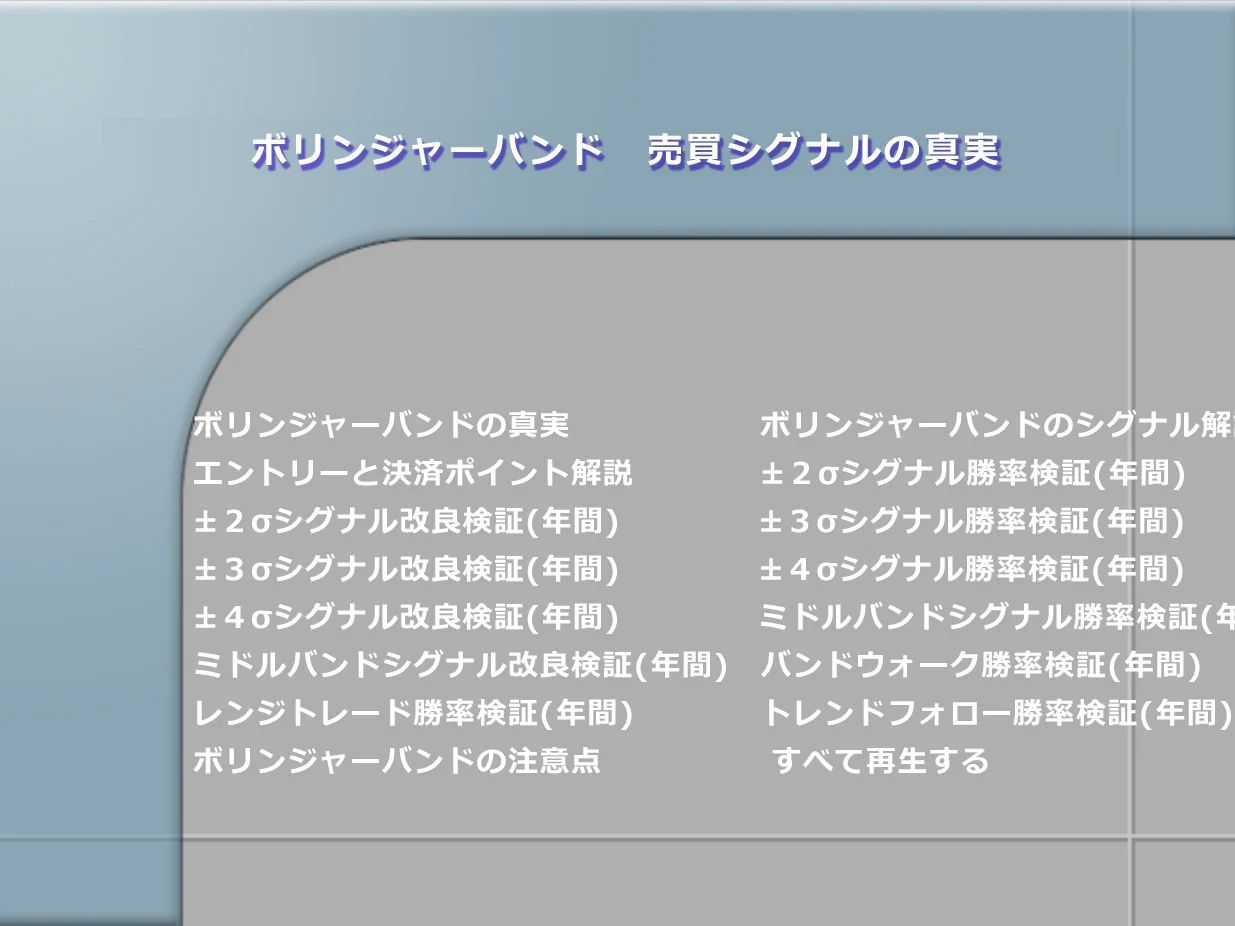ボリンジャーバンド 売買シグナルの真実 - メルカリ