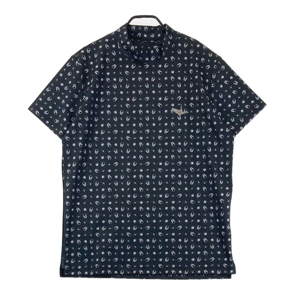 サイズ 6 1PIU1UGUALE3 GOLF GRT103 半袖モックネックTシャツ LPFG 総柄 ブラック系 240101472635 ゴルフウェア メンズ ストスト