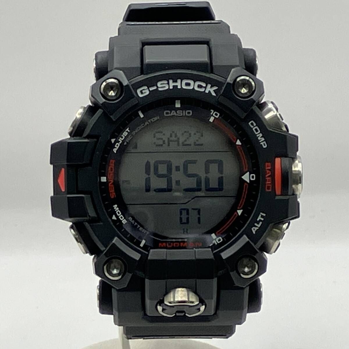 稼働品 CASIO カシオ GW-9500-1JF G-SHOCK ジーショック MUDMAN マッドマン 電波ソーラー 腕時計 付属品付き