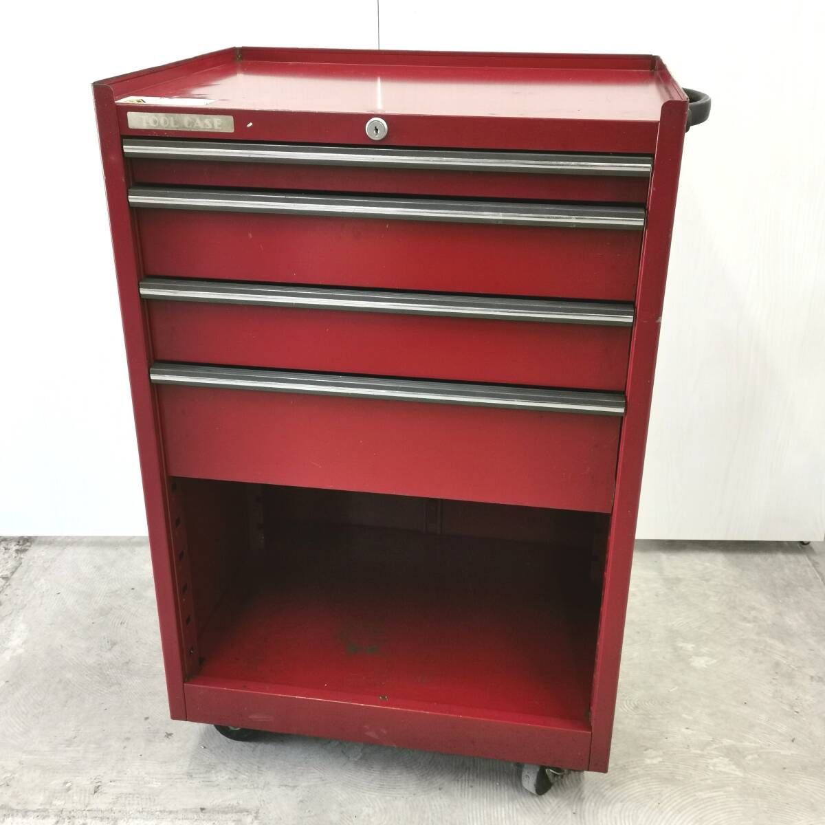 ダイシン DSK ツールケースワゴン ツールキャビネット TWN-94K 赤 レッド 約580×450×900mm 最大積載量190kg 鍵付き 12852