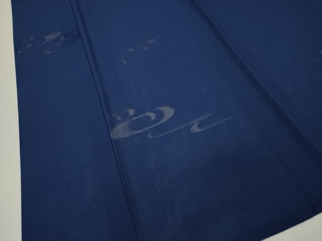 平和屋着物＊夏物 色無地 縦絽 流水紋紗 紺色 正絹 逸品 未