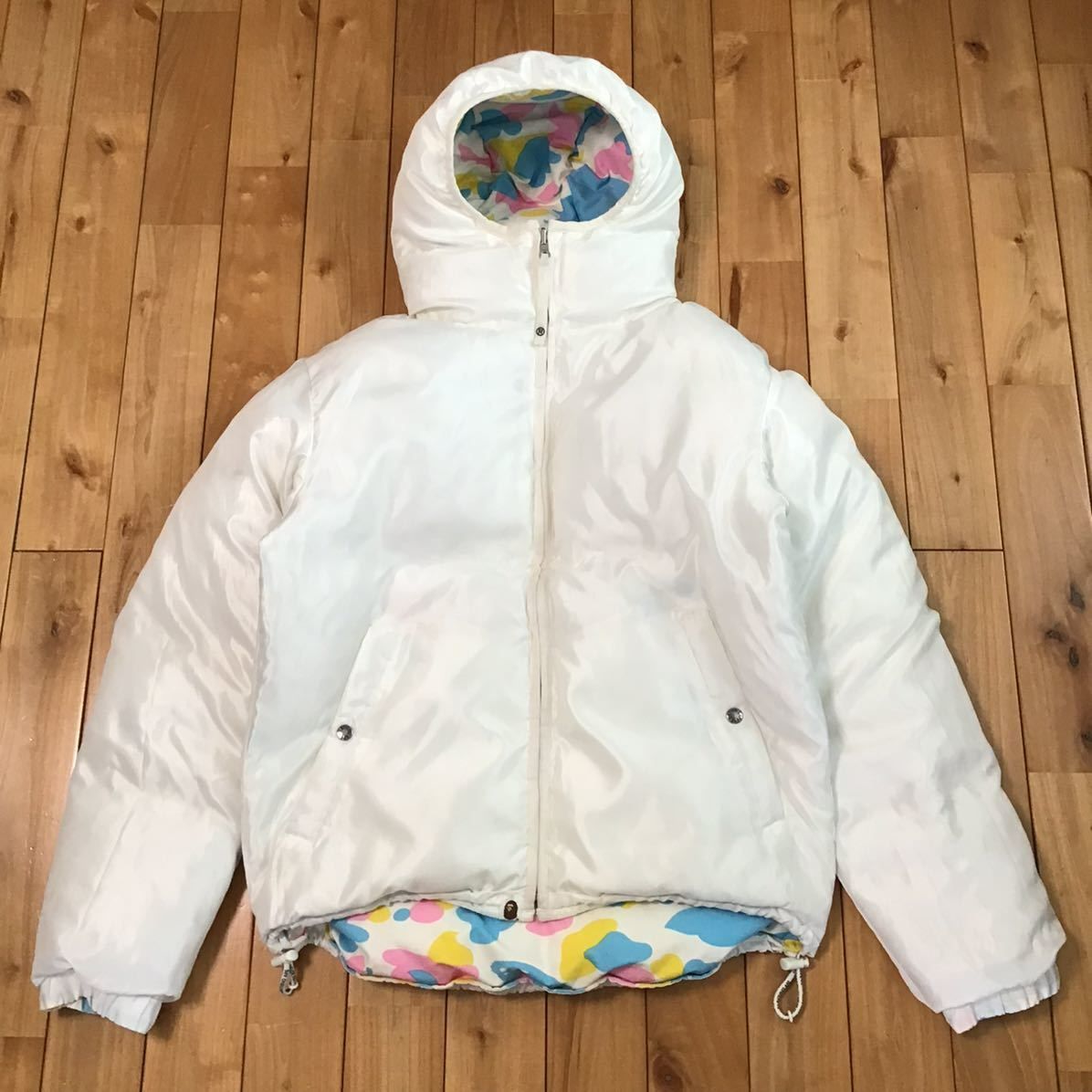 マルチカモ ダウンジャケット Mサイズ a bathing ape BAPE cotton