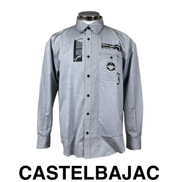 30％OFFカステルバジャックCASTELBAJAC長袖コットンシャツ7214125109-3クロ