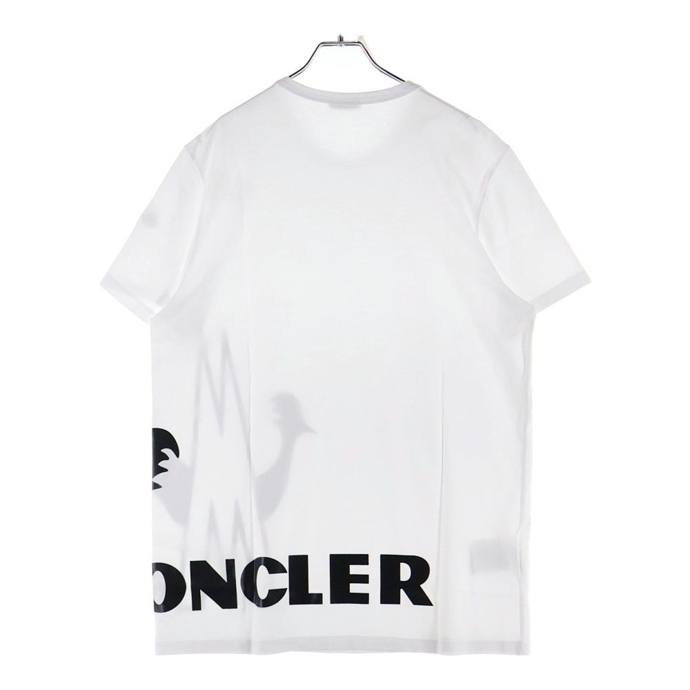 Moncler ホワイト Tシャツ 半袖 MONCLER (モンクレール) 19AW ロゴ モンダック 半袖Tシャツ
