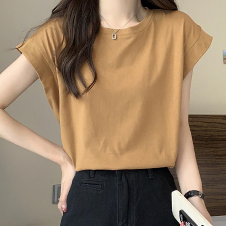Tシャツ レディース 夏 半袖 ブラウス トップス カットソー インナー プルオーバー 綿混 コットン混 ノースリーブ ドルマンスリーブ フレンチスリ Tシャツ レディース 夏 半袖 ブラウス トップス カットソー