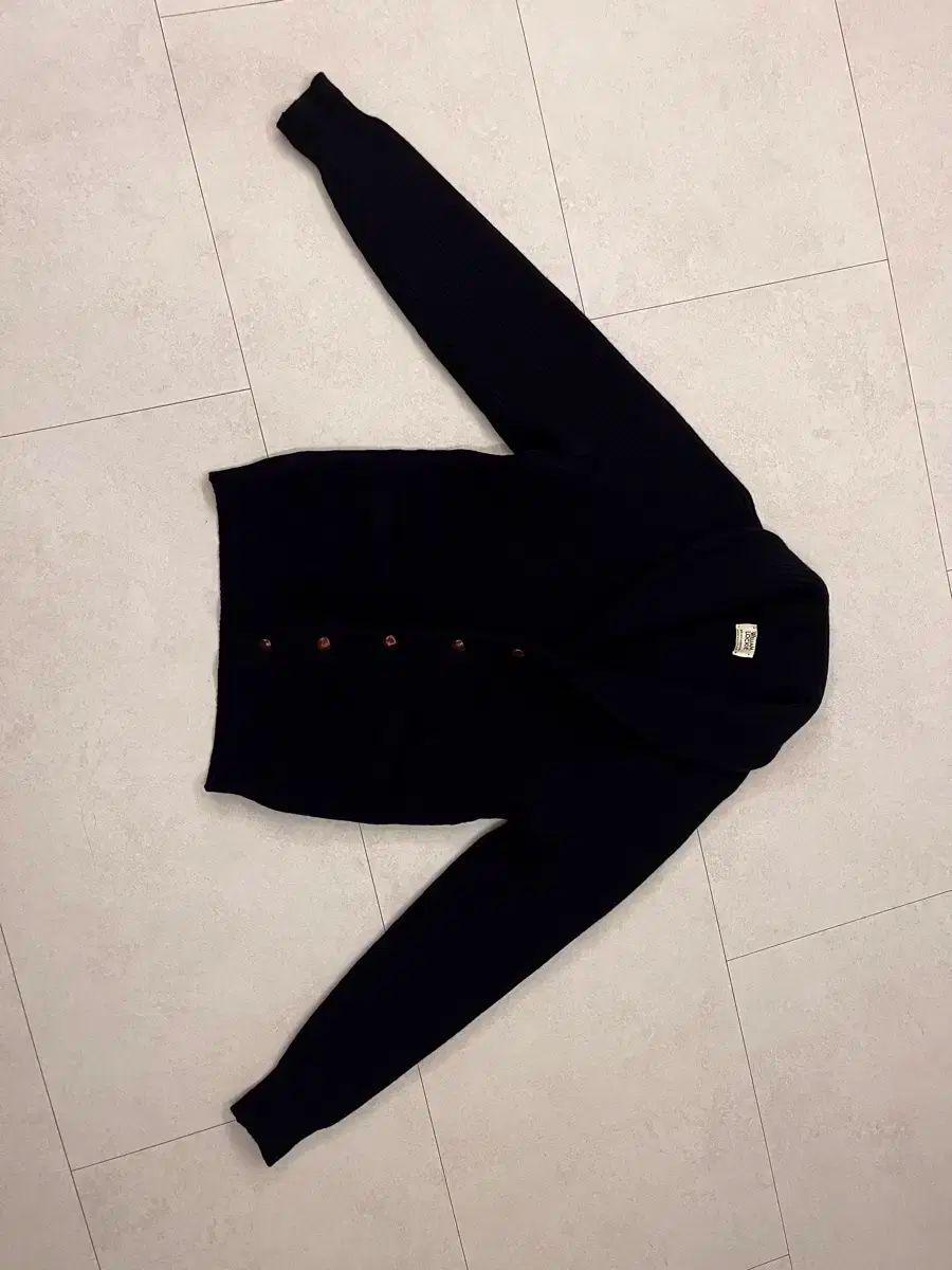 ウィリアム・ロッキー ショールカラー ネイビー カーディガン 38