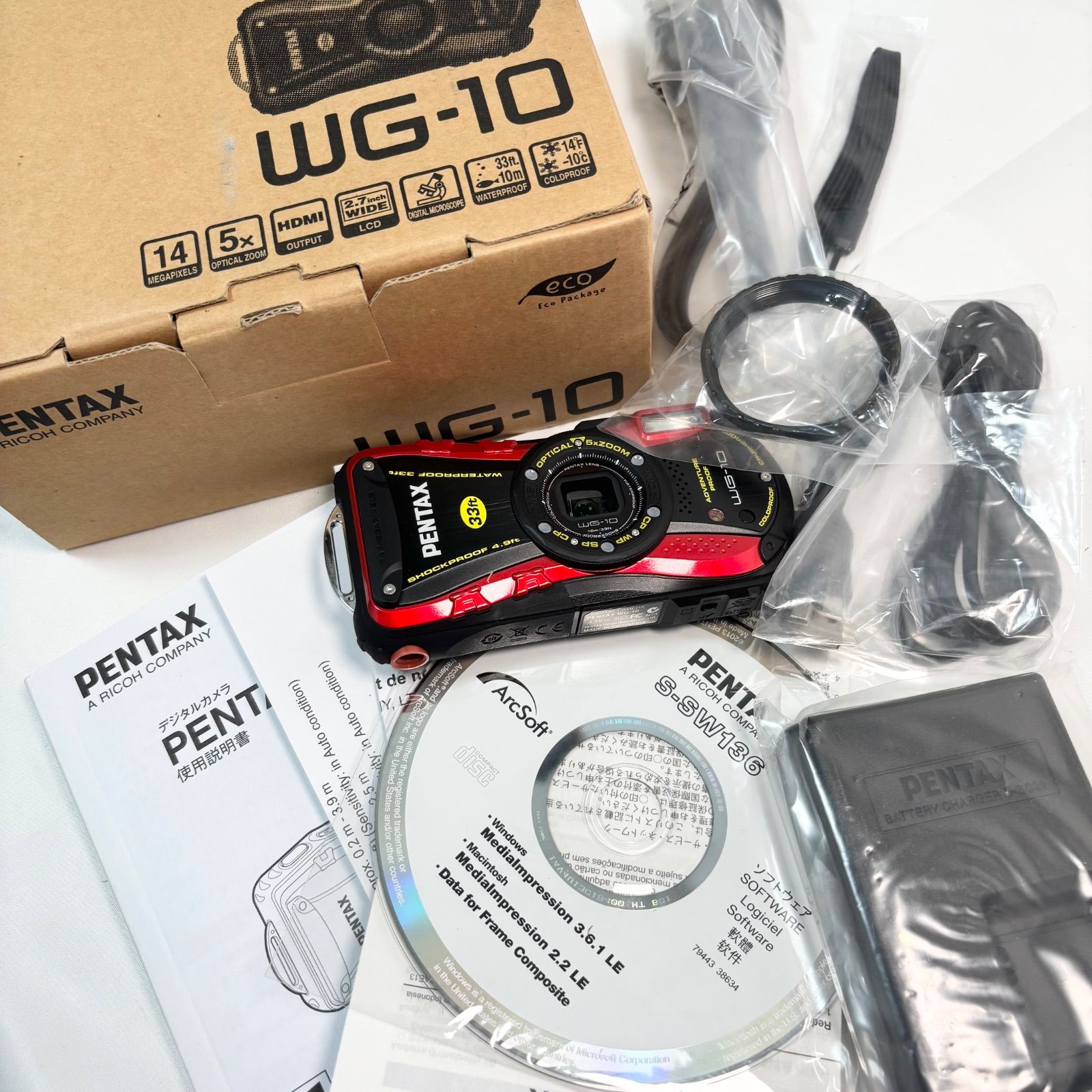 PENTAX コンパクトデジタルカメラ WG-10 アウトドア撮影を手軽に楽しめるコンパクトデジタルカメラ
