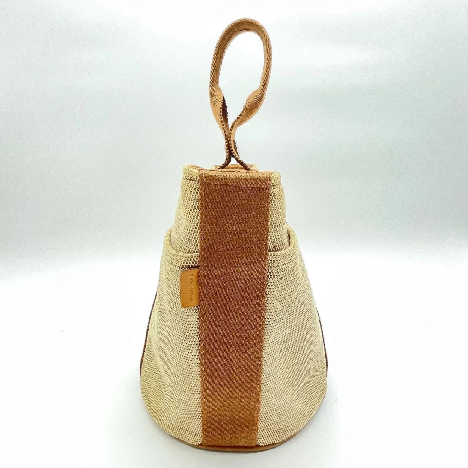 HERMES】エルメス サクソーPM バケツ型 ハンドバッグ ベージュ