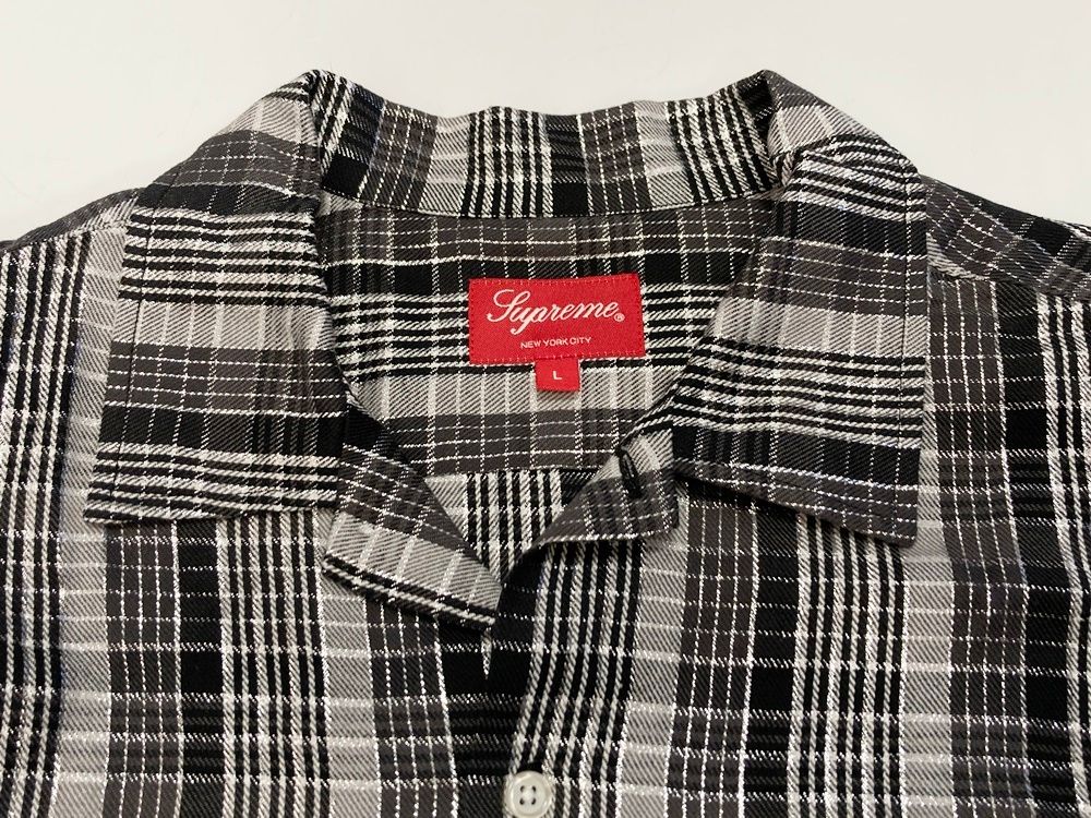 シュプリーム SUPREME Metallic Plaid S/S Shirt Black 23SS