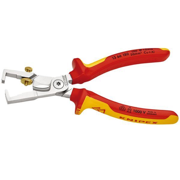 KNIPEX クニペックス 1000V絶縁カッティングストリッパー 全長180mm 1366-180