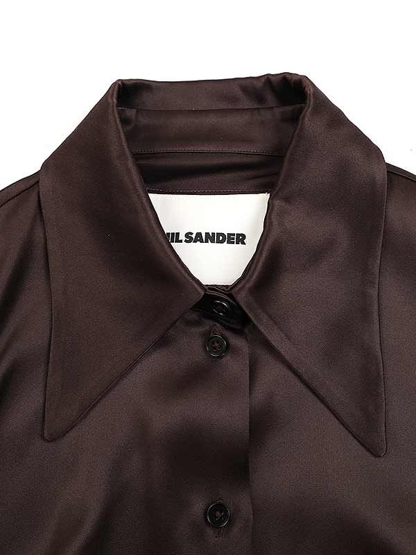 JIL SANDER ジルサンダー 22AW ポインテッドカラー シルク ブラウス 
