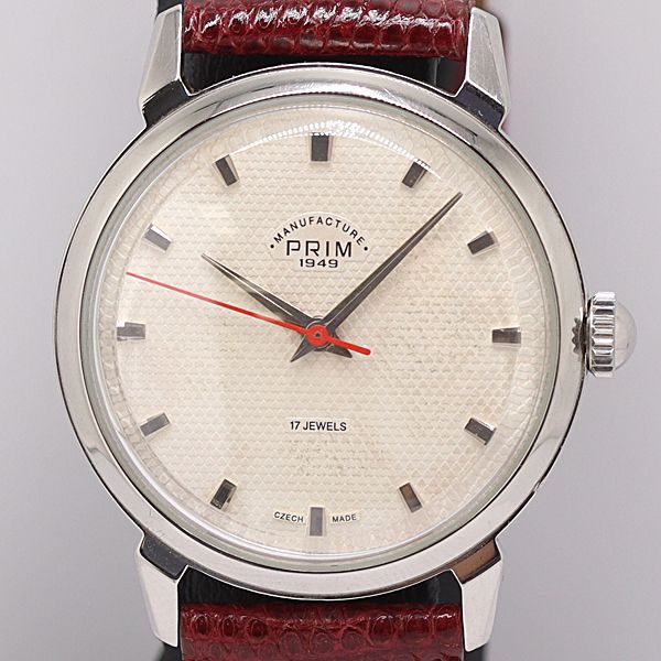 デッドストック級 保| 稼働 プリム PR.PVH.34.ＷH ホワイト文字盤 手巻 メンズ腕時計 0053900 9RKT MST ABC16690