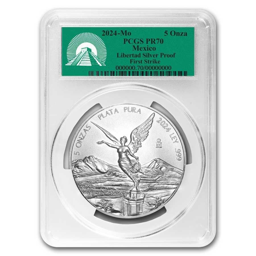 2025 Mexico 5 oz Silver Libertad Proof PR-70 PCGS FS