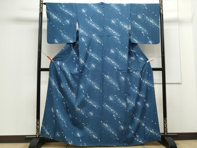 平和屋着物○上質な小紋 兎 うさぎ ほたる暈し 正絹 逸品 未使用