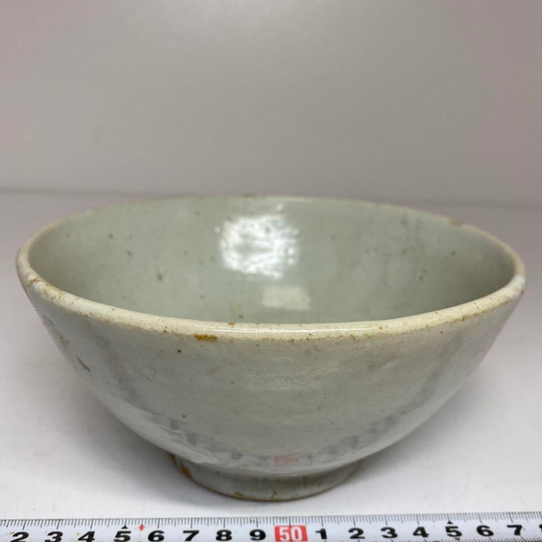 朝鮮古美術 李朝白磁茶碗 A 直径16.1cm 東H5-0903①タニチ